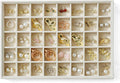 Large Jewelry Organizer for Drawer Insert Velvet Stackable Jewelry Trays for Earring Necklace Bracelet Ring Display (Beige, 40 Grids)