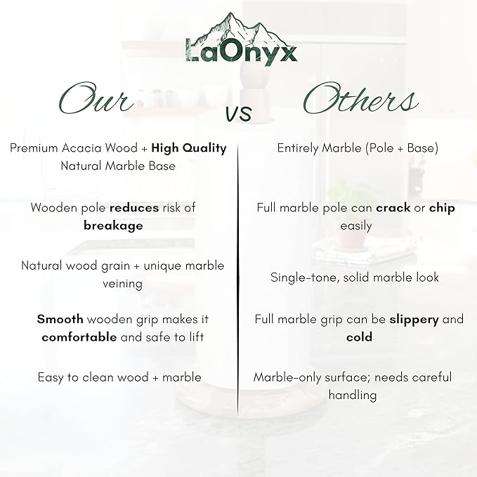 Paper Towel Holder, Marble Base Paper Towel Holder countertop, Kitchen Towel Holder, Bathroom Paper Towel Holder (Onyx)