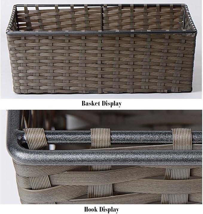 Pull-out Clothes Storage Basket,Stackable Shelf Baskets Organizer,Stackable Storage Bins,for Wardrobe and Closet Drawer in Bedroom Office(Black,22.04-24.01in)