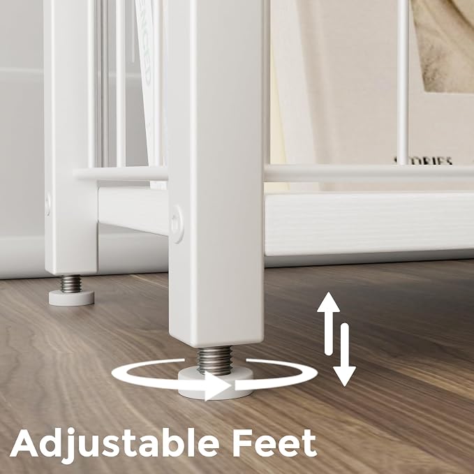 Homleke Narrow Side Tables Set of 2 with Magazine Holder, Skinny End Tables | Space-Saving Design, Small Spaces, Storage Shelf, Metal Frame, Easy Assembly, 7.1" D x 16.9" W x 23.6" H, White