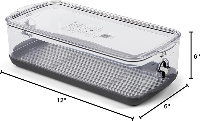 Progressive ProKeeper Stackable Produce ProKeeper Storage Container with Stay-Fresh Vent System (PKS-917 (5.7qt Long Produce))