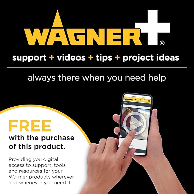 Wagner Spraytech 2422951 Control Pro 130 Paint Sprayer Kit, High Efficiency Airless Sprayer with Low Overspray & 12" Extension, 515 & 413 Tip for Large Projects, Yellow