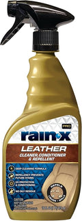 Rain-X 620236SRP Leather Cleaner Conditioner & Repellent for Car Interiors, Cleans + Repels while Moisturizing, Restores Leather to Natural, Fresh Scent without Residue 16 Fl Oz.