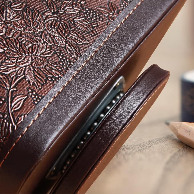 360° Rotating Remote Control Holder, PU Leather TV Remote Caddy, Pen Holder | Nightstand Organizer Storage Box with 5 Compartments for Pencil, Art Supplies, Makeup Brush, Office Desk Table Accessories