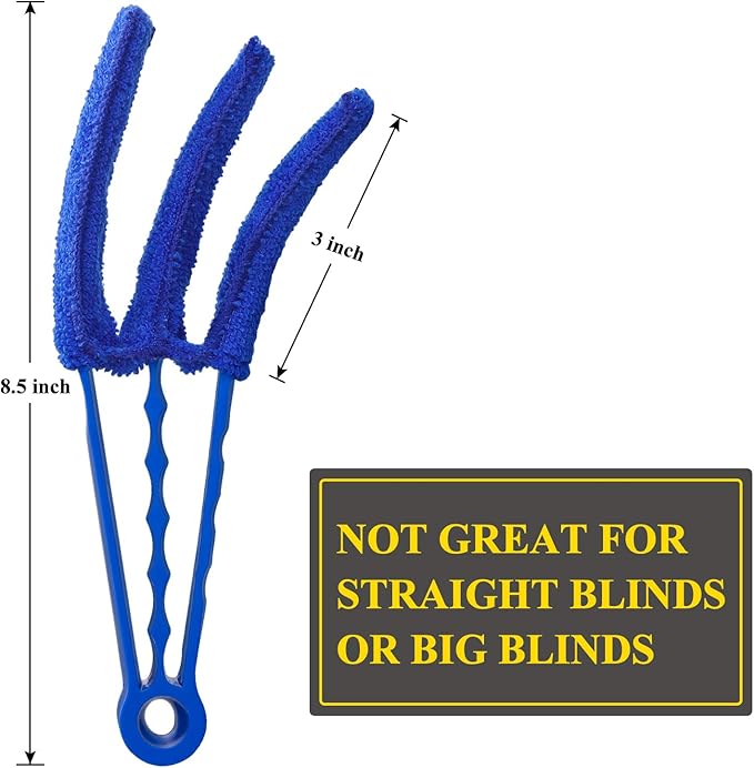 Hiware Window Blind Cleaner Duster Brush with 5 Microfiber Sleeves - Blind Cleaner Tools for Window Shutters Blind Air Conditioner Jalousie Dust