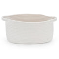 Happyiren Medium Woven Cotton Rope Basket, Empty DIY Gift Basket for Burr | Great for Baby Shower, Birthday & Decor, Cute Decorative Storage Organizer, 13" x 8" x 6"