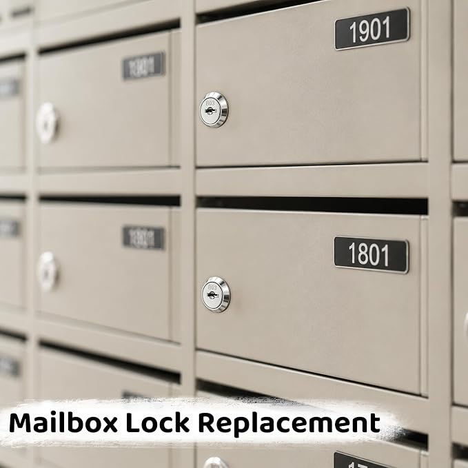 Stainless Steel Tool Box Lock with Keys, 180° Rotation Unlocking Toolbox Iron Cabinet Insert Linkage Drawer Lock Set (2 Pack)