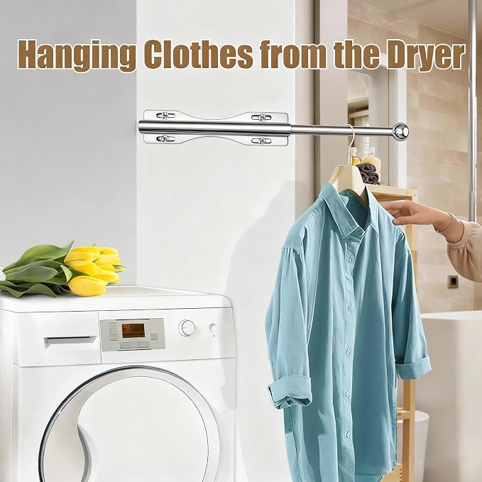 13" Valet Rod For Closet Pull Out Adjustable For Closet,1 Pack Chrome | 13" pull-out valet rod provides convenient hanging space for clothes in closets, bedrooms and laundry rooms.