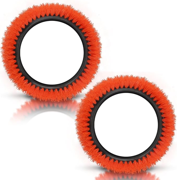 237047 Orange Tile and Resilient Floor Scrub Brush for Oreck Bissell,2 Pack | for Oreck Commercial ORB550MC, ORB600MW and ORB700MC Orbiter Floor Machines for Bissell BGEM9000, Heavy-Duty Brush,10.5 in