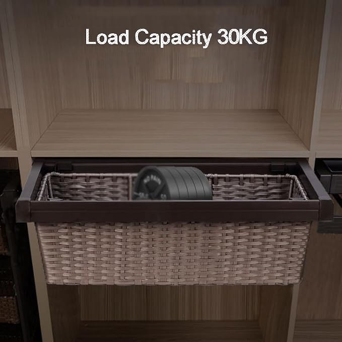 Pull Out Clothes Storage Baskets,Expandable Pull Out Cabinet Organizer,for Home Office Bedroom Laundry Room(Color2,(564-624) x450x168mm)
