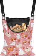 Cute Ghost Clothes Pins Bags Outdoor Cucurbit Clothespin Bag with Large Opening Portable Clothespin Storage Effortlessly Sliding Clothespin Bag Rotatable Clothespin Storage Bag
