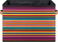 Mexican Closet Storage Bin, Foldable Storage Baskets for Shelves, Decorative Shelf Organizer Abstract Aztec Gradient Lines Fabric Cube Bin for Living Room Bedroom Home Dorm