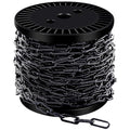 50 ft 1/12" Metal Hanging Chains Fixture Chain Decorative Black Chain Light Duty Chain Utility Chains for Hanging Plants, Basket, Light Fixture, Chandelier, Lamp (2mm 50ft)