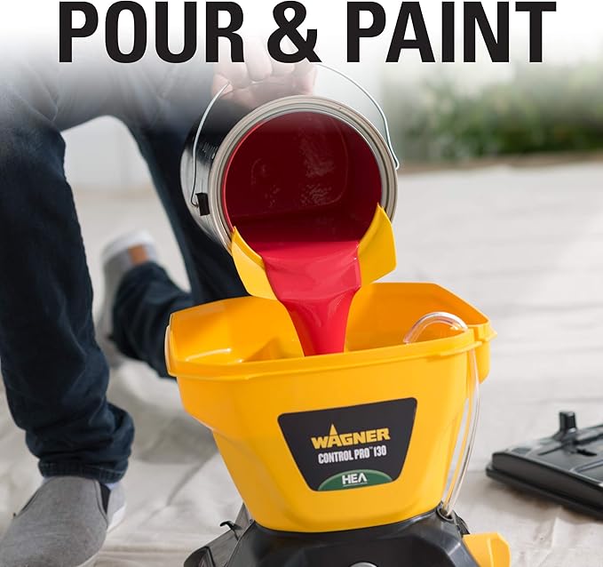 Wagner Spraytech 2435698 Control Pro 130 Paint Sprayer with T2 Gun, High Efficiency Airless Sprayer with Low Overspray, Yellow