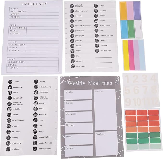 Document Organizer | in Case I Die Binder Organizer with Labels-Black+Khaki | Family Emergency Binder, File Organizer, Important Document Organizer, Folio Folder, Planner