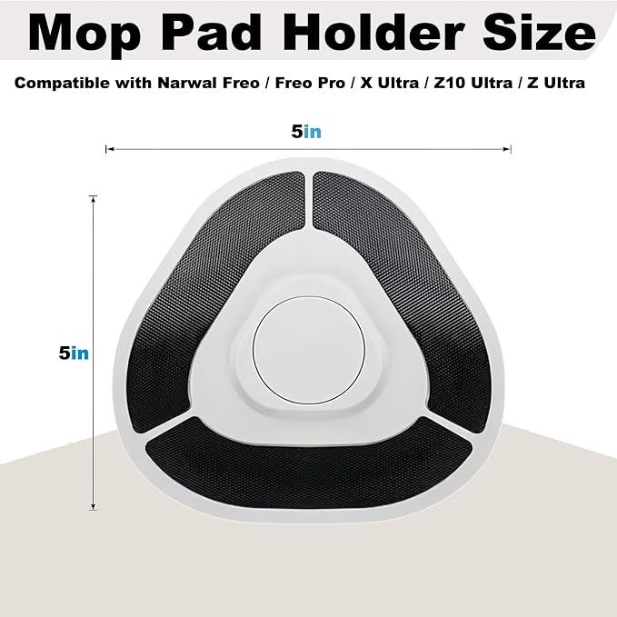 2 Mop pad Holders and 4 mop Pads,Replacement Accessories Compatible with Narwal Freo Z Ultra, Freo Z10, Freo X Ultra, Freo, Freo Pro (Freo X/Z/Z10/Pro)