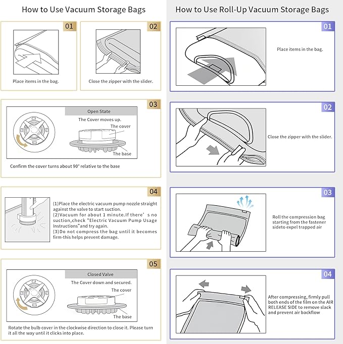 Vacuum Seal Bags for Clothing Travel, 16 Pack (3 Jumbo/3 Large/3 Medium/3 Small/4 Roll) Vacuum Storage Bags with Portable Electric Pump, Space Saver Bags for Luggage, Suitcase, Clothes, and Blankets