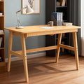 Nnewvante Writing Computer Desk 46" Bamboo Home Office Table with 2 Drawers, Modern Furniture Simple Study Makeup Workstation