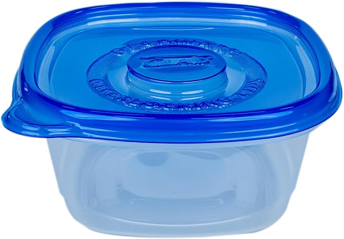 Glad GladWare Tall Entree Food Storage Containers with Lids, Large Square BPA Free Plastic for Meal Prep and Lunches, Lock Tight Seal, Microwave and Dishwasher Safe, 42 Oz, 3 Count