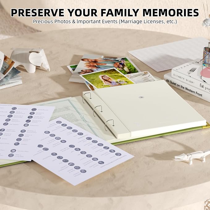 Important Document Organizer – Emergency File Folder Protect Your Family’s Legacy with 3-Ring and Label Pockets, Perfect for Home Office Filing and Gift Giving on Special Occasions