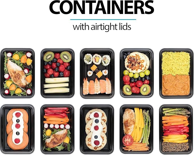 Igluu Meal Prep Containers Reusable (30 Pack) 1 Compartment – 28oz | Food Containers with Lids – Stackable, Microwave, Freezer & Dishwasher Safe – BPA-Free