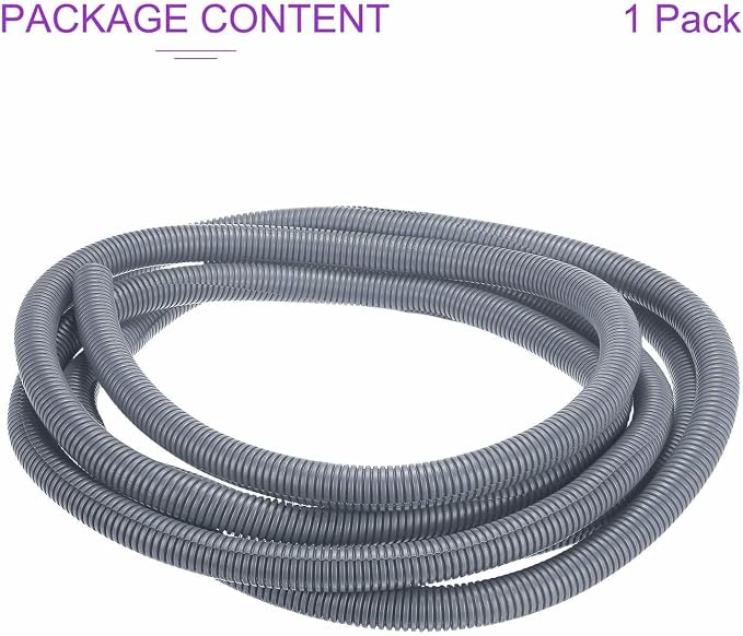 DMiotech 10ft Wire Loom Split Tubing 1 Inch(25.4mm) ID, Cord Protectors from Pet Flexible Conduit Cable Management for Office Home Garden, Gray