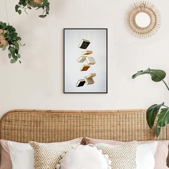 Minimalist Book Art Aesthetic Poster Canvas Wall Art Decoration Living Room Home Decor Bedroom Decoration Poster black framed24x36inch