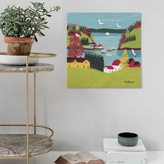 LADYIV Untitled By Maud Lewis Paintings Art Posters Picture Print Wall Art Poster Painting Canvas Posters Artworks Gift Idea Room Aesthetic 28x28inch(70x70cm)