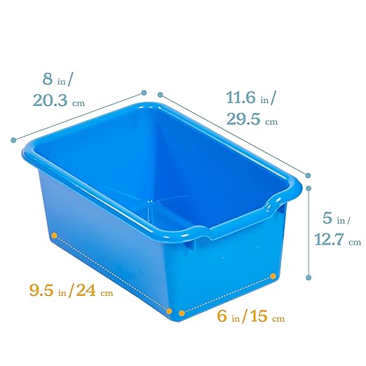 ECR4Kids 10 Cubby Tray Cabinet with Scoop Front Storage Bins, 5x2, Classroom Furniture, Assorted