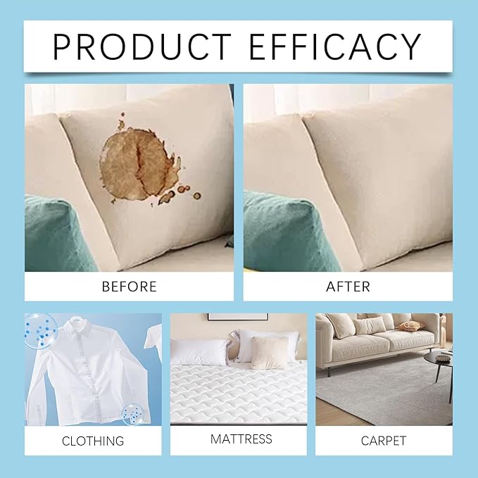 Fabric Cleaner - Remove, Protect, and Deep Clean, Quickly Lifts Stains & Dirt, Deeply Penetrates Water Safe Fabric & Fibers of Upholstery, Clothing, Rugs & Carpeting, for Fine Fabrics, 100ml