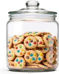 MASTERTOP Large Glass Jar with Lid, Airtight Glass Storage Containers with Lids, Wide Mouth Cookie Candy Jar with Leak Proof Rubber Gasket Lid,1 Gallon Clear Jars for Candies,Dry Food,Snacks