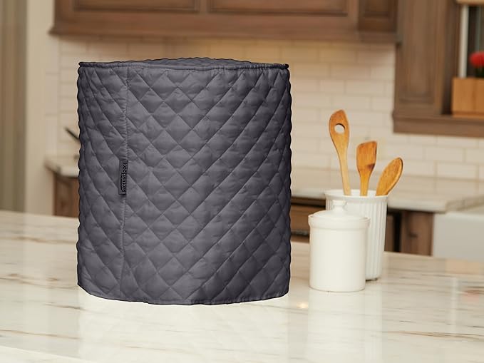 Covermates Keepsakes Blender Cover – Quilted Appliance Protector for Food Processors – Dust & Stain Resistant, Washable Slip‑On Design for Countertop Storage, Slate