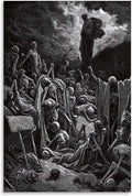 Gustave Dore The Vision Of The Valley Of Dry Bones Prints Wall Art Paintings Poster Art Canvas Painting Decor Wall Print Photo Gifts Home Modern Decoratives 12x18inch(30x45cm)