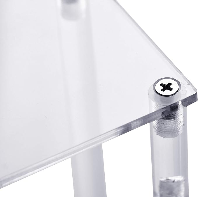 3 Steps Clear Acrylic Display Riser Cupcake Stand Display for Decoration and Organizer