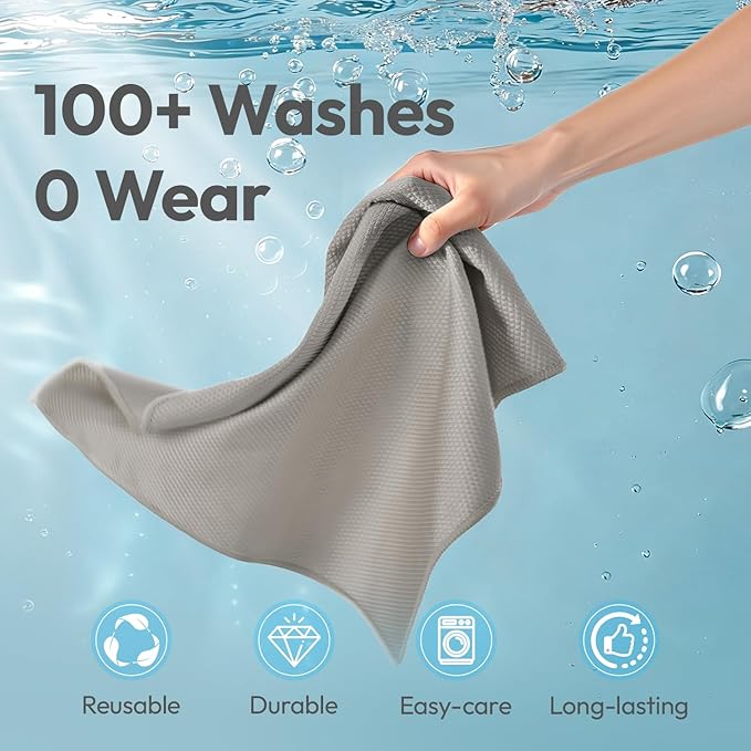 Professional Auto Detailing Microfiber Cloths 6 Pack, 15.5"x15.5" Glass Cleaning Towels for Car Windshield, Window and Interior, Lint Free Streak Free Polishing Rags for High Gloss Shine