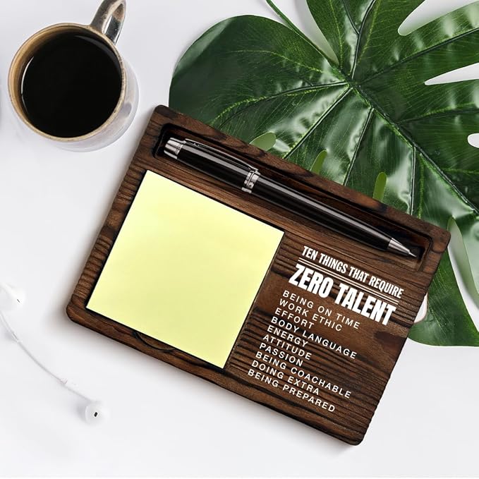 Motivational Sticky Note Holder Inspirational Gifts Self-Stick Note Pad Holders Positive Home Office Decor