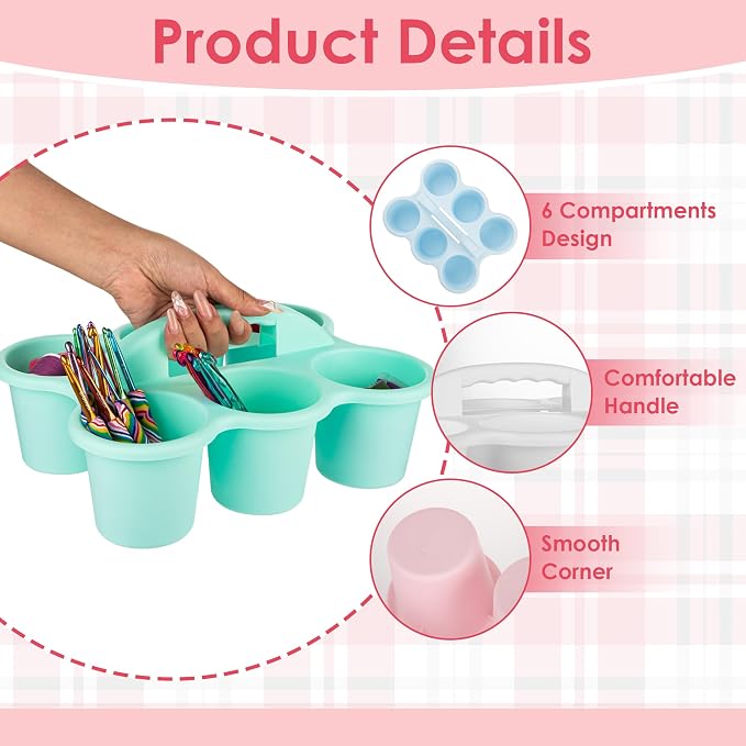 Classroom Caddy for School, Kidsroom, Pencil Holder, Plastic Cup Caddy for Drink Delivery, Pastel, 4 Pack