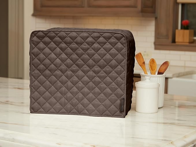 Covermates Keepsakes Rectangular Appliance Cover – Quilted Kitchen Appliance Cover for Countertop Storage – Dust Protection – Stain Resistant – Washable – Slip-On Appliance Design, Bronze