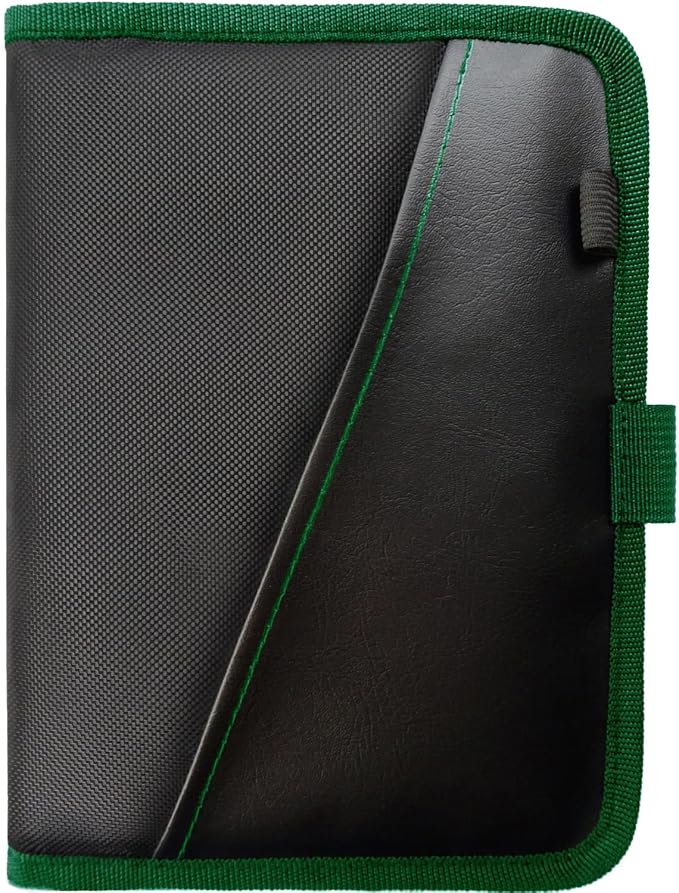 PlusXpres Glove Box Compartment Organizer - Car Document Holder - Green | Owner Manual Case Pouch, Vehicle Storage Wallet for Registration and Insurance Card, Auto Paperwork Holder, Log Book included