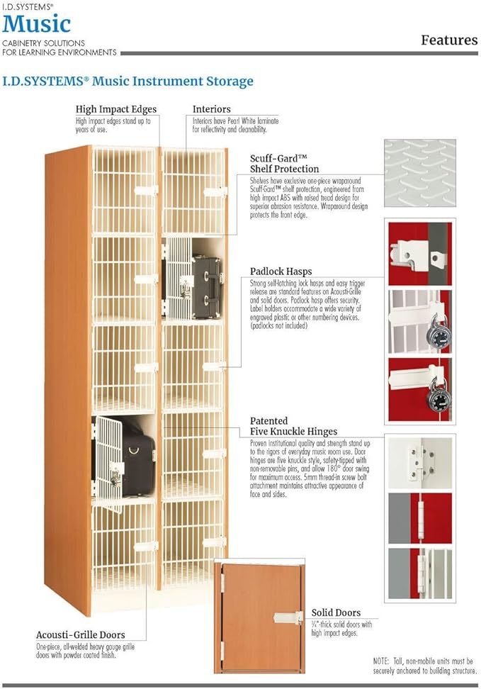 Maykoosh Uniform Storage Cabinet with Lock - 48" Wide - Solid Doors - 84" High