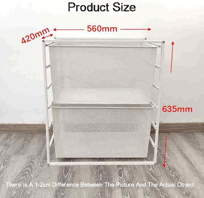 Compact Hanging Pullout Drawer Basket,Pull Out Drawer Organizer Containers Storage Bin,for Home Office Bedroom Laundry Room(Style1)