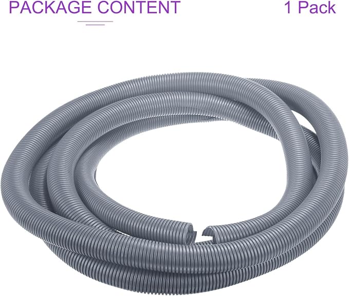 DMiotech 10ft Wire Loom Split Tubing 1 1/2 Inch(38.1mm) ID, Cord Protectors from Pet Flexible Conduit Cable Management for Office Home Garden, Gray