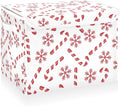 CaTaKu Large Fabric Storage Bins With Lids, Christmas Candy Canes Storage Boxes With Handles for Organizing Clothes, Collapsible Storage Cube Bins Baskets for Shelves