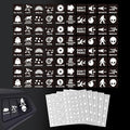 400 Pcs Car Switch Panel Stickers, 20 Designs Auto Switch ID Label Decals Fun Car Button Icon Black Dash Board Label Decals for Boat Truck