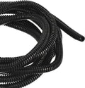 DMiotech 10ft Wire Loom Split Tubing 1/4 Inch(6.5 Mm) ID, Cord Protectors from Pet Flexible Conduit Cable Management for Office, Home, Garden, Black