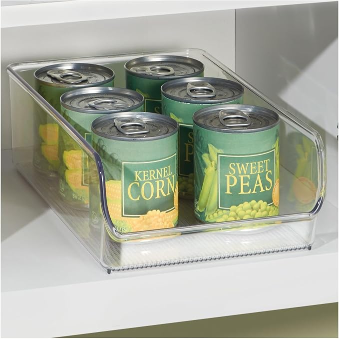 iDesign Pantry Bin for Kitchen or Cabinet Storage, Set of 4, Clear