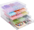 CLUQMEIK 5-Tier Large Bead Organizer Box, Acrylic Jewelry Storage Bead Containers with 5 Drawers, Suitable for Bracelet Making DIY Storing Beads Jewelry Rock Buttons.