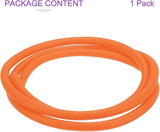 DMiotech 100ft Wire Loom Split Tubing 1/2 Inch(12.7mm) ID, Cord Protectors from Pet Flexible Conduit Cable Management for Office Home Garden, Orange
