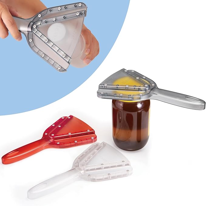 Uinxan Jar Opener for Weak Hand & Seniors with Arthritis,Easy Twist Off Bottle Caps,Patent | Unique Kitchen Gadgets,Handheld Lid Top Open for Elderly/Women/Men (Orange)