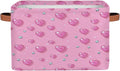 Cube Storage Bins for Shelves, Glitter Pink Hearts And Diamond Collapsible Fabric Toys Storage Basket Box with Handles for Home Office Bedroom Closet